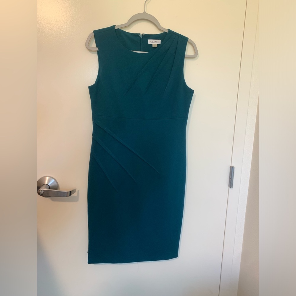 Blue Calvin Klein work dress